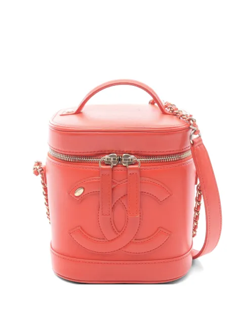 CHANEL Pre-Owned 2019 CC chain vanity bag Orange 107199328868564