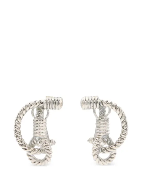 Hermès Pre-Owned rope-effect earrings Silver 1060198