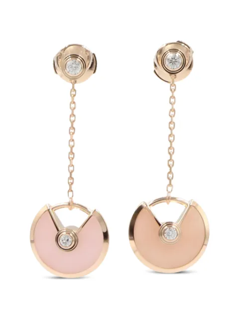 Cartier 2010s Amulet diamond and opal earrings Pink 1062111