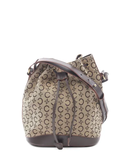 Celine Pre-Owned 2000s C Macadam bucket bag Neutrals 1062452