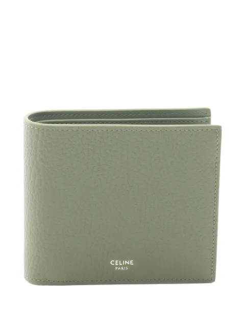 Celine Pre-Owned 2020s grained leather bifold wallet Green 1070050