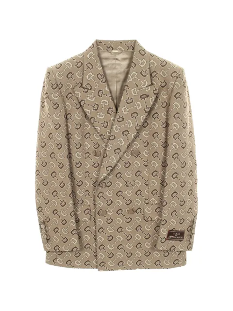 Gucci Pre-Owned Horsebit double-breasted blazer Neutrals 1060371