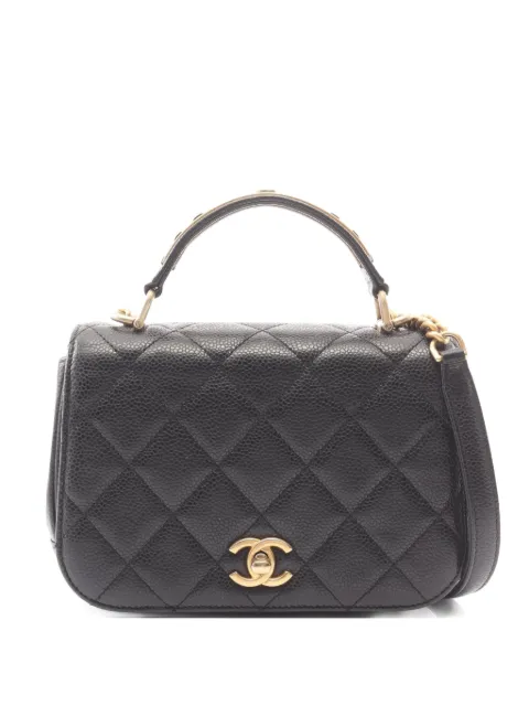 CHANEL Pre-Owned 2017-2018 small Matelassé flap shoulder bag Black 107305124427535