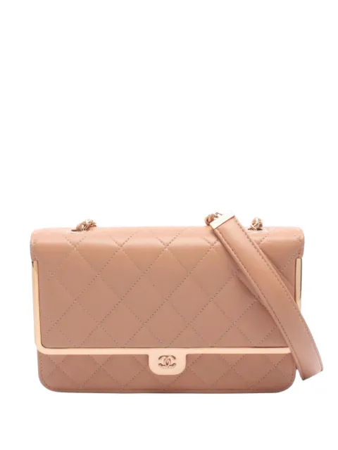 CHANEL Pre-Owned 2021s Matelassé leather chain wallet Pink 1073284X3UL2LNE