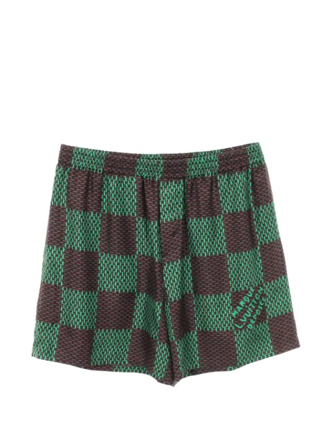 Louis Vuitton Pre-Owned Damier silk shorts Brown 1058611