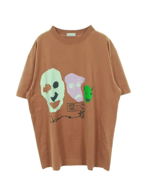 Christian Dior Pre-Owned x Travis Scott Cactus Jack graphic-print T-shirt Brown 1052394