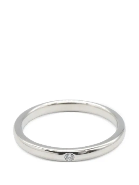 Tiffany & Co. Pre-Owned 2010s Stacking band diamond ring Silver 1072077