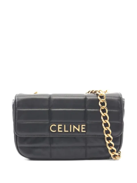 Celine Pre-Owned quilted chain shoulder bag Black 1074410