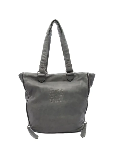 Loewe Pre-Owned 2000s Anagram-detail tote bag Grey 1072235