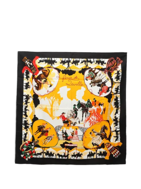 Hermès Pre-Owned Feria de Sevilla silk scarf Black 1060336