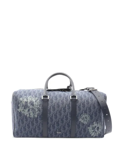 Christian Dior Pre-Owned x Ⅾenim Tears 50 Rango Oblique Peace Boston bag Blue 1058058