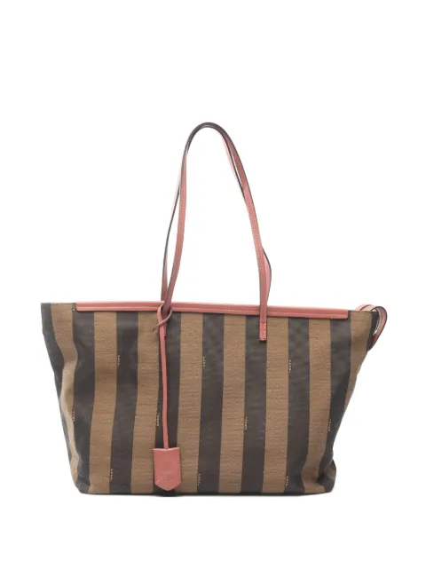 Fendi Pre-Owned Pecan striped shoulder bag Brown 1071644