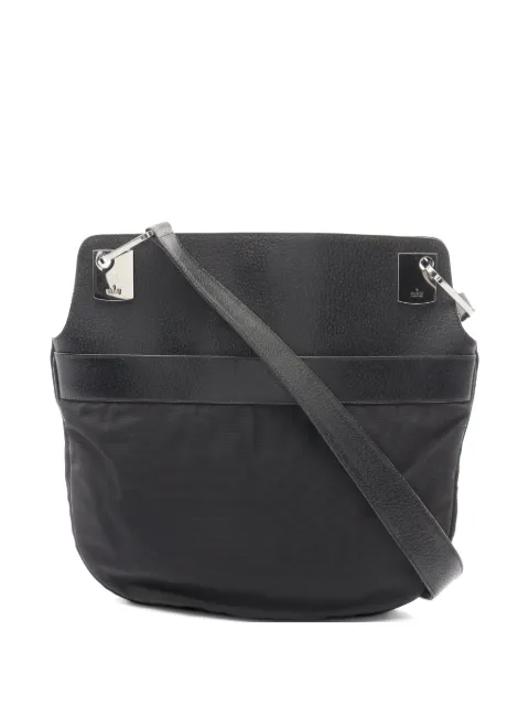 Gucci Pre-Owned Leather panel shoulder bag Black 1064085