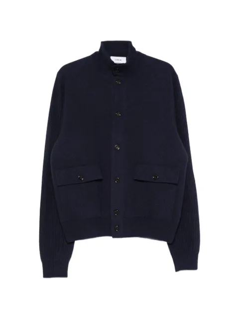 Lardini ribbed-knit panelled jacket Blue ACLKJT1AC67031