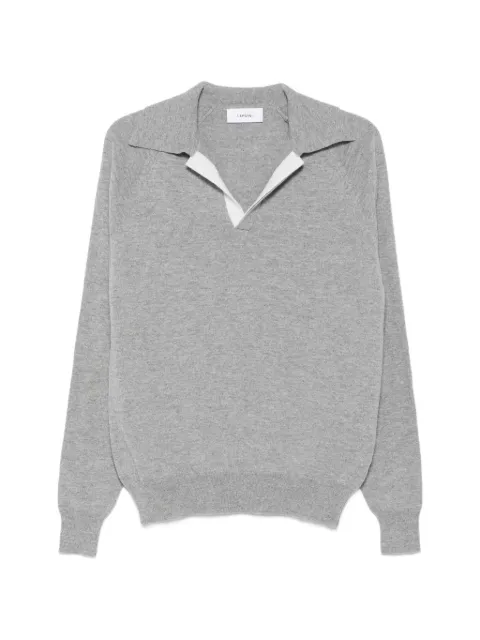 Lardini contrast-trim long-sleeve sweater Grey ACLPML72AC67015