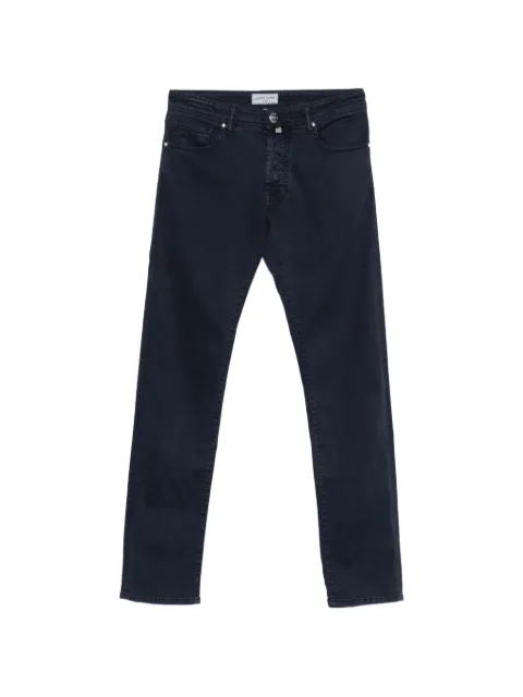 Jacob Cohën logo-patch five-pocket trousers Blue JUMQE004036S4216TNY99