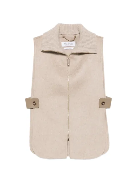Max Mara Gela cashmere zipped gilet Neutrals 2624736132600