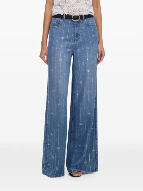 Self-Portrait sequin-embellished jeans Blue PF26826PBBL
