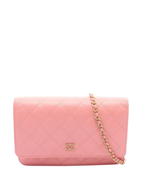 CHANEL Pre-Owned 2019 Lambskin Classic Wallet on Chain crossbody bag Pink TEPPVK8P0L2YAYB5