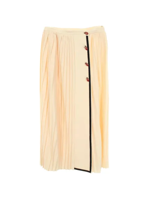 Gucci Pre-Owned 10s Ladybug pleated wrap skirt Neutrals 1068558