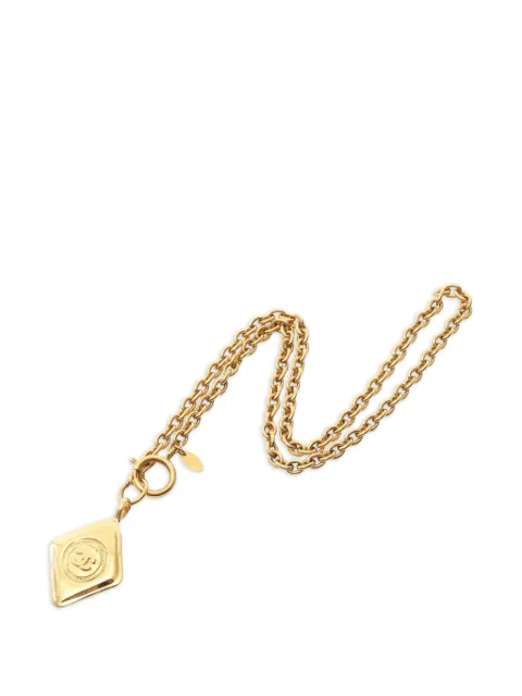 CHANEL Pre-Owned 1986-1988 Coco Mark necklace Gold 1056133