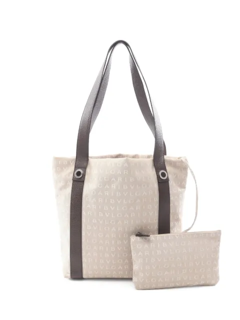 Bvlgari Pre-Owned 2010s Logomania tote bag Neutrals 1062428