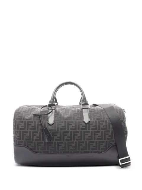 Fendi Pre-Owned 2010s medium FF-jacquard holdall bag Grey 1071175