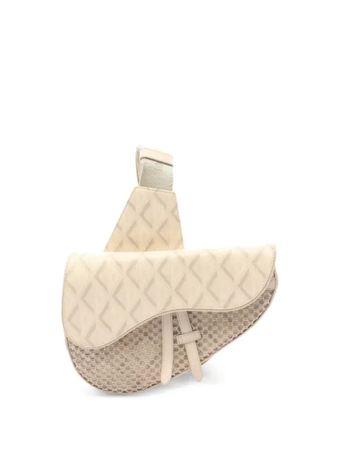 Christian Dior Pre-Owned 2000s CD Saddle belt bag Neutrals 1064607