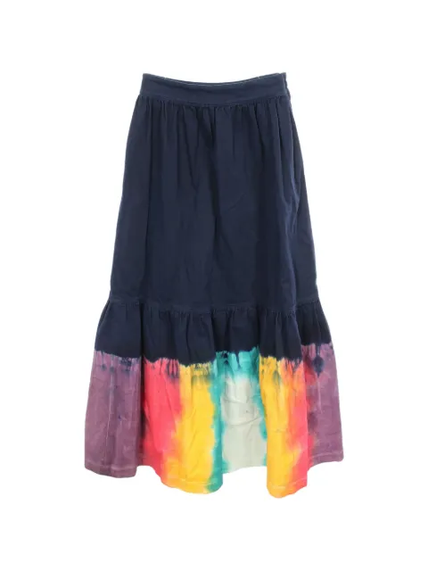 Christian Dior Pre-Owned 2010s tie-dye maxi skirt Blue 1064261