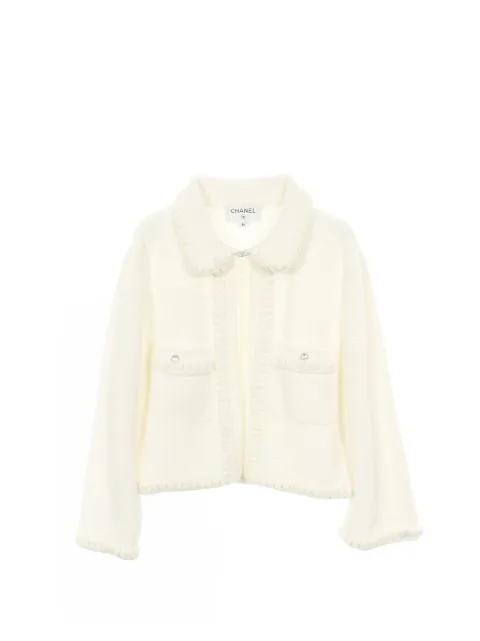 CHANEL Pre-Owned 1986-1988 Cocomark-button jacket White 1050394