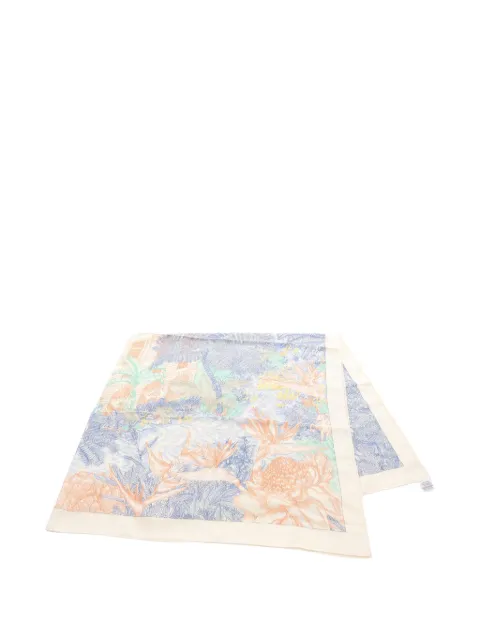 Hermès Pre-Owned Carréjean carres Faubourg Tropical cashmere scarf Neutrals 1058947