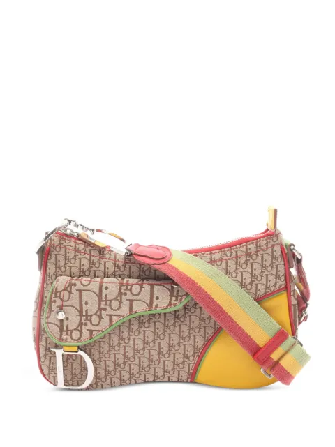 Christian Dior Pre-Owned 2000s Rasta Trotter saddle shoulder bag Neutrals 1072057
