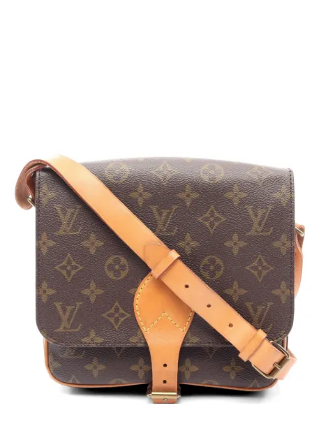 Louis Vuitton Pre-Owned 1999 Cartouchière Monogram leather-trim shoulder bag Brown 10730858909SL