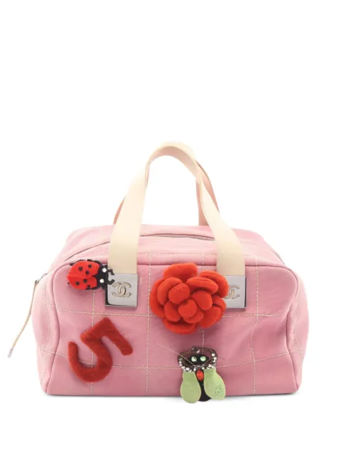 CHANEL Pre-Owned 2003-2004 chocolate bar No. 5 handbag Pink 10729798864246