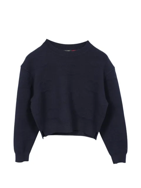 CHANEL Pre-Owned 1986-1988 Coco Mark cashmere sweater Blue 1061966