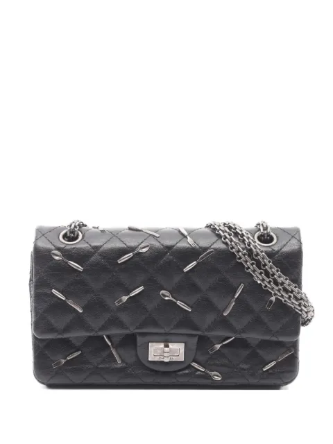 CHANEL Pre-Owned 2015-2016 2.55 matelassé shoulder bag Black 107277521741869