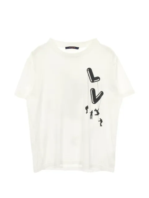 Louis Vuitton Pre-Owned 2000s floating-print T-shirt White 1050401