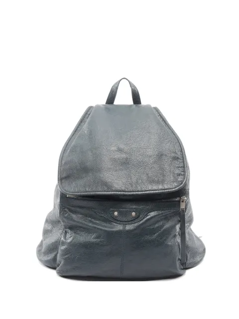 Balenciaga Pre-Owned 2000s Traveler leather backpack Blue 1072274
