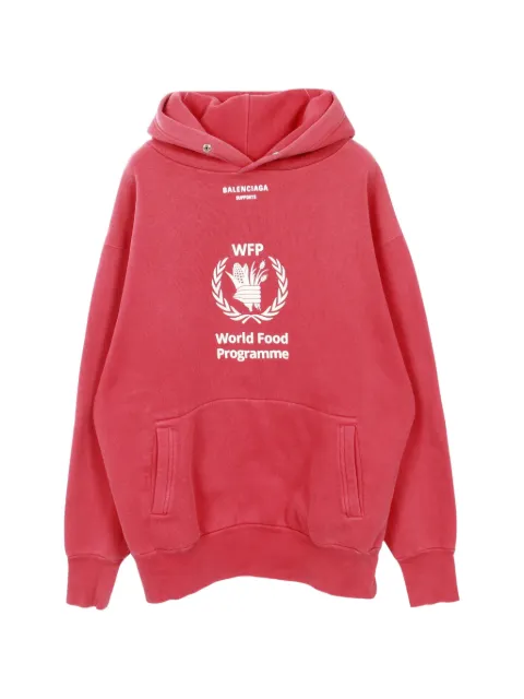 Balenciaga Pre-Owned WFP logo hoodie Red 1050450