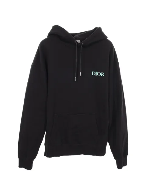 Christian Dior Pre-Owned 2010s Jardin floral-embroidered hoodie Black 1058580
