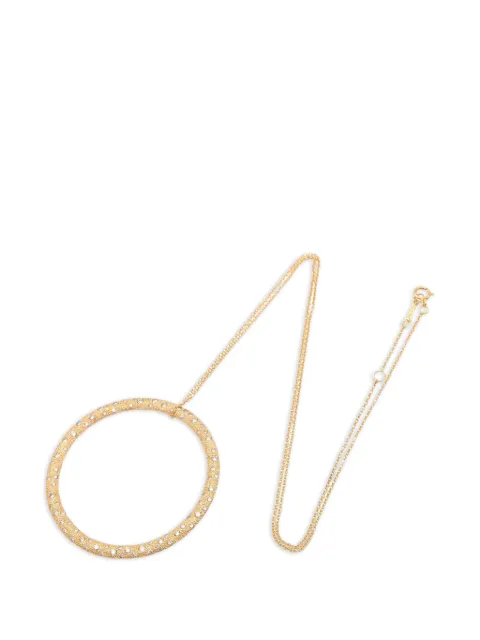 Tiffany & Co. Pre-Owned 2010s large Hammered Circle diamond necklace Gold 1067801