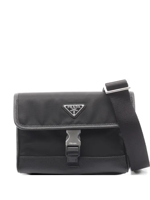 Prada Pre-Owned Re-Nylon tessuto saffiano shoulder bag Black 1068059