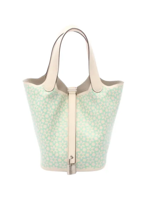 Hermès Pre-Owned 2022 PM Picotin Lock Lucky Daisy tote bag Neutrals 1073717U