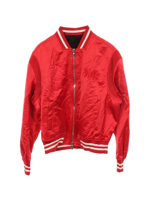 Christian Dior Pre-Owned x Shawn Stussy 2020s embroidered bomber jacket Red 1058532