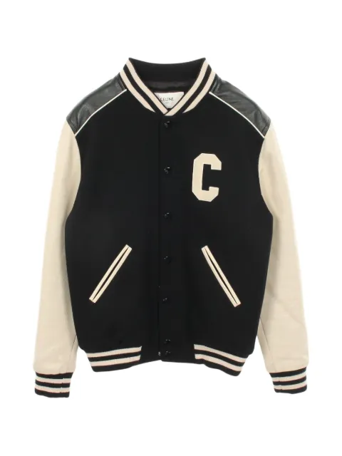 Celine Pre-Owned 2010s Color-block stadium jacket Black 1065335