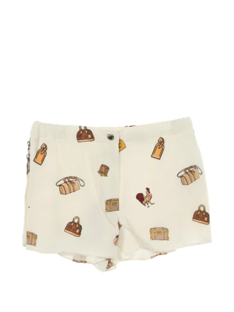Louis Vuitton Pre-Owned 2020s All-over pattern silk shorts Neutrals 1052376