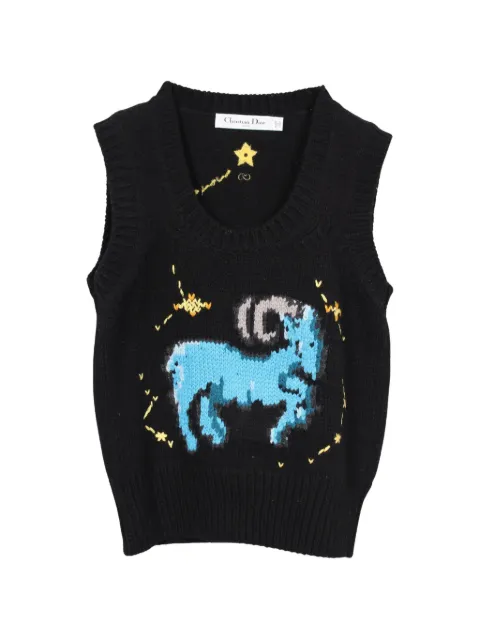 Christian Dior Pre-Owned 2010s Constellation knit vest Black 1061981