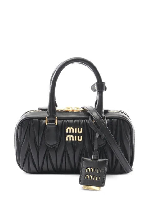 Miu Miu Pre-Owned Matelassé leather handbag Black 1067973