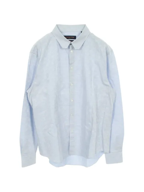 Louis Vuitton Pre-Owned 2010s monogram cotton shirt Blue 1050423