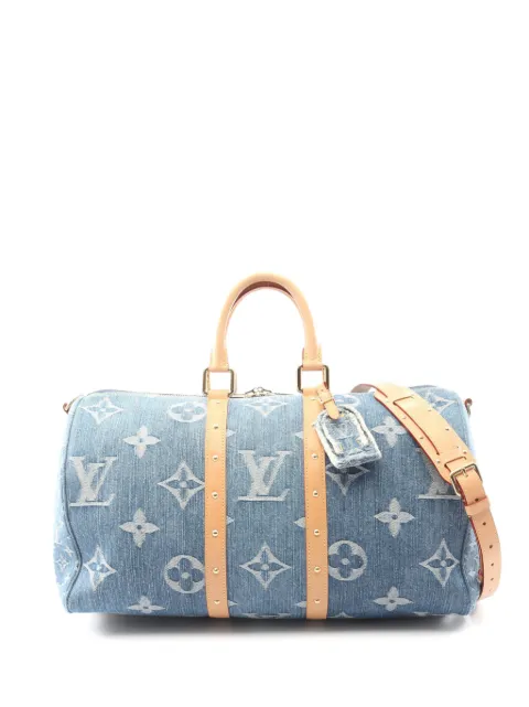 Louis Vuitton Pre-Owned 2021s 45 Keepall Bandoulière Monogram Boston bag Blue 1052144